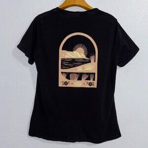 Hey‎ Dude Black Graphic T-Shirt XXL Cotton Logo Desert Sunset Mountain Southwest